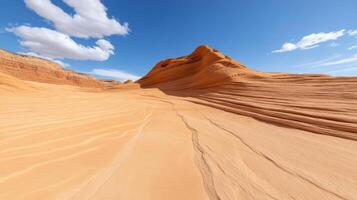 The desert is very large and has many sand dunes photo