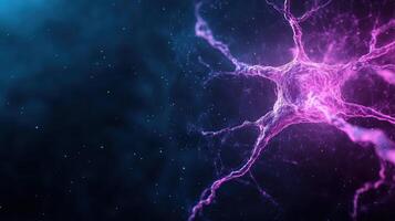 Neural network structure with vibrant colors and cosmic background, showcasing connectivity photo