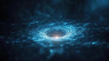 Mesmerizing cosmic swirl of light and energy, depicting galaxy or nebula in deep space photo