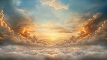 nubes y cielo con Dom creciente terminado ellos foto