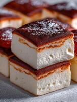 Delicious Japanese bread cake with fluffy texture and soft layers photo