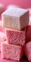 Japanese bread cake with soft pastel colors stacked beautifully photo