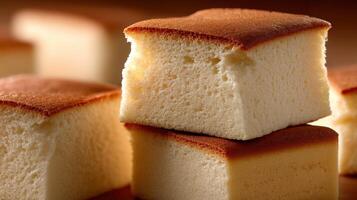 Deliciously soft Japanese bread cake with a fluffy texture photo