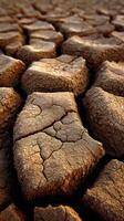 A close up of a dry, cracked earth photo