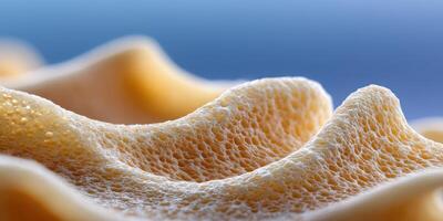 Close-up view of textured sponge in natural light photo
