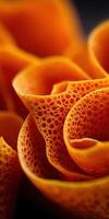 Close-up view of orange coral-like texture in natural setting photo