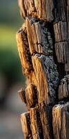 Weathered wood textures captured in natural light photo