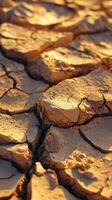 Cracked earth reveals the impact of drought on soil photo