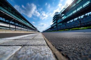 View of the racing track at a famous motorsport venue photo