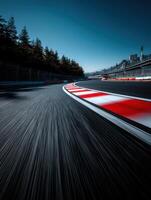Race track curves captured during bright daylight photo