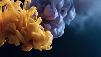 Colorful ink swirls blend in captivating display photo
