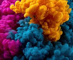 Swirling clouds of vibrant colors in a creative display photo