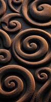 Beautiful swirling patterns in textured sand art photo