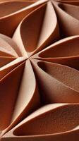 Intricate design of textured brown material close-up photo