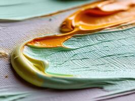 Vibrant paint textures on canvas create artistic beauty photo
