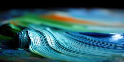 Vibrant paint strokes in a close-up view of texture photo