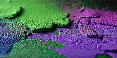 Vibrant map showcasing terrain features photo