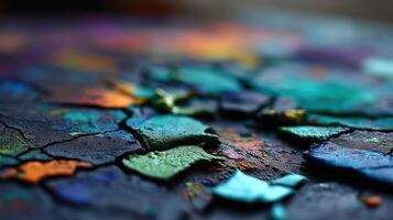 Vibrant paint textures with deep color contrasts photo