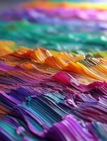 Vivid color palette created with textured paint strokes photo