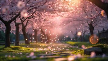 Cherry Blossom Tree in Spring photo