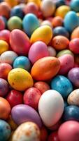 Colorful Easter Eggs in a Vibrant Array for Spring Celebrations photo