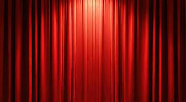 Red curtain with light source photo