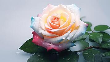 Raindrops on a rose photo
