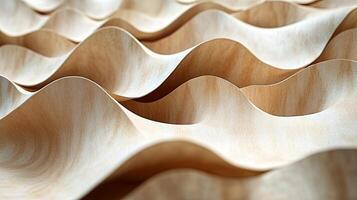 A close up of a wooden wave pattern photo