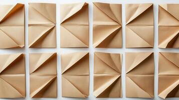 Paper folding concept, flat lay, top view, copy space, top view, fold, fold photo