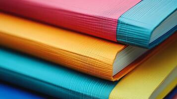 Vibrant Stack of Books for Reading Enthusiasts photo