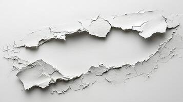 Surreal White Wall with Hole - Abstract Background Concept photo