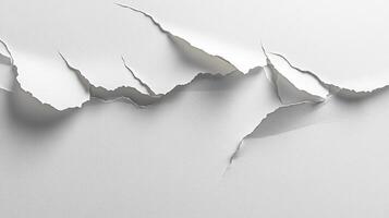 A white paper with torn edges photo