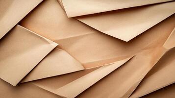 Rustic Brown Paper Texture on Neutral Background photo