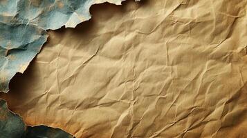 Torn Paper Fragment on Paper Sheet photo