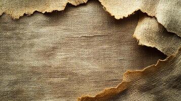 Old torn cloth background with torn edges photo