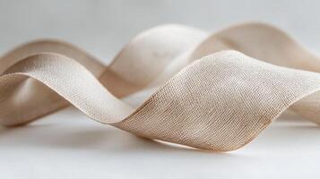 A close up of a piece of fabric with a wavy edge photo