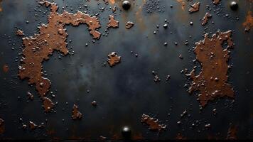 Weathered Metallic Surface with Rust and Texture Detail photo