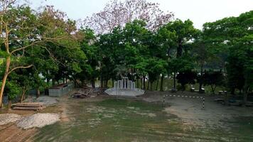 Drone View of Rural Shaheed Minar video