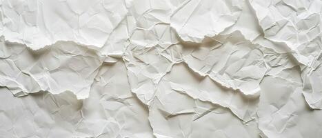 A subtle, crumpled white paper surface showcases elegant folds, providing a canvas for creativity and inspiration in various artistic endeavors photo