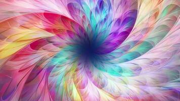 A colorful abstract swirl with a center of light video