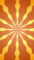 Wavy orange pattern Retro Sunburst Stripes Seamless Loop Animation background video