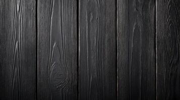Dark black wood plank texture with vertical grain lines showcasing natural patterns and a clean matte finish for modern rustic designs. photo