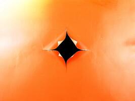 Prange paper sheet with a hole in the center creative background photo