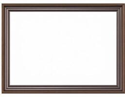 Empty picture frame on white background, mock-up layout photo
