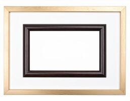 Framed mock-up with white space, template-style backdrop photo