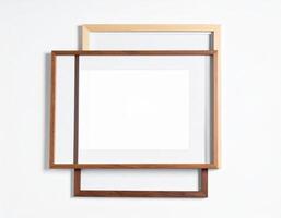 Mock-up template showing a blank interior frame photo