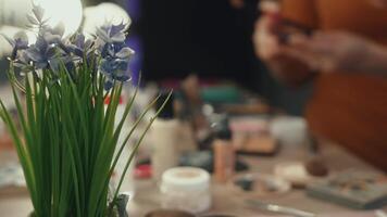 A toner is applied to prepare the face for makeup. It refreshes the skin and balances its tone. The process sets the foundation for a radiant final look video