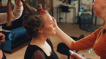 Brows are shaped and defined with precision. The result is neat, expressive eyebrows video