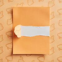 Creative torn paper background for business presentation and design photo