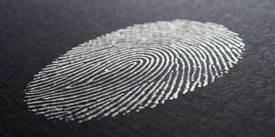 Fingerprint graphic for business purposes, showcasing unique identification or security measures, can be used for multiple applications photo